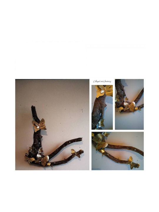 Wall Decor "Driftwood with Forged Butterflies"
