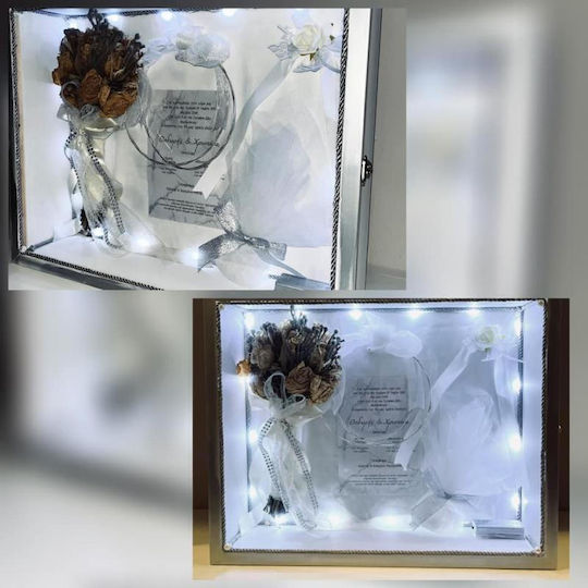 Hanging Wedding Crown Case Silver Patina