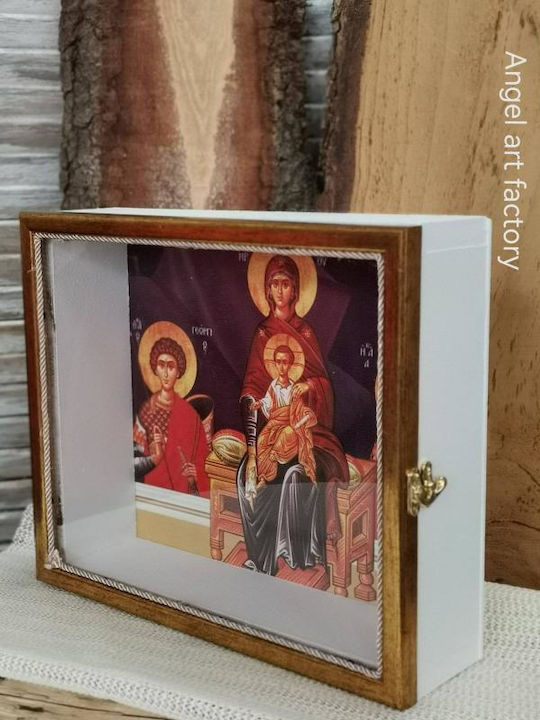 Висящ калъф за сватбена корона с икона на светци