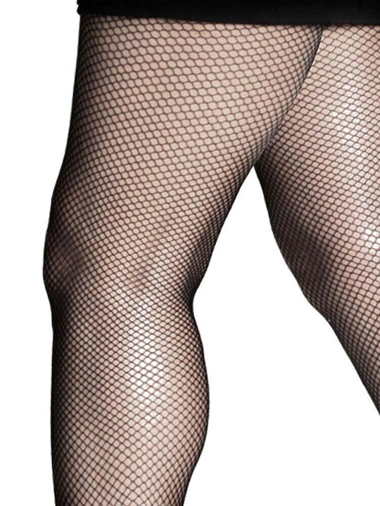 Rouxaki Women's Pantyhose Net Black with Print