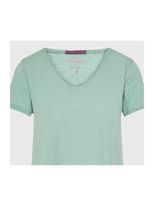 Funky Buddha T-Shirt Sage Green FBL011-100-04-SAGE-GREEN