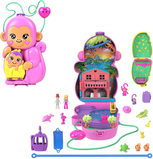Mattel Polly Polly Pocket Momma Monkey & Baby για 4+ Ετών