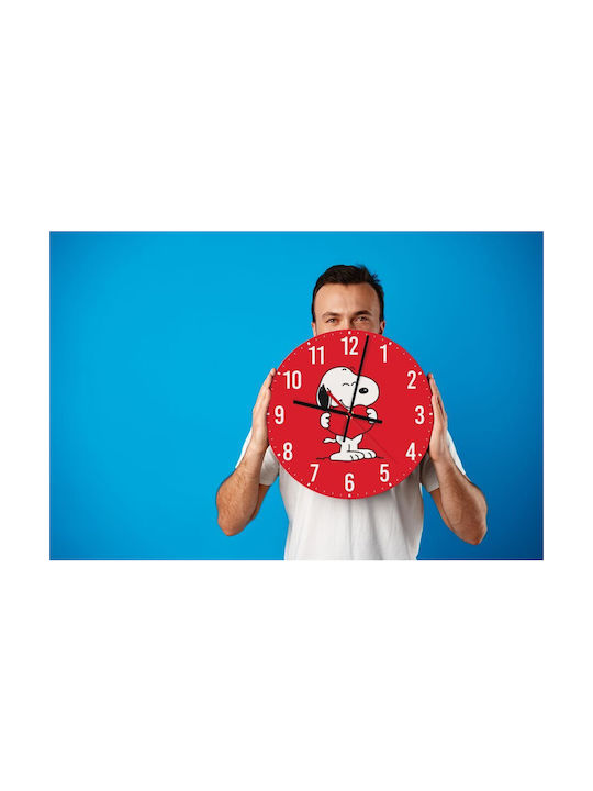 Snoopy Take My Heart Wooden Wall Clock 30cm