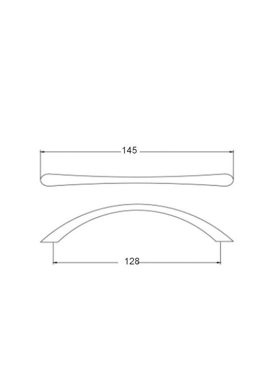 Furniture Handle Zamac P9507 Nickel Matte 12.8cm