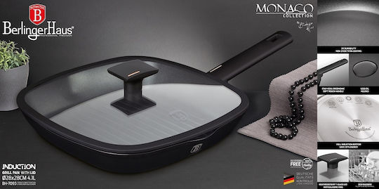Berlinger Haus Monaco Collection Γκριλιέρα από Αλουμίνιο Με Καπάκι με Αντικολλητική Επίστρωση 28cm