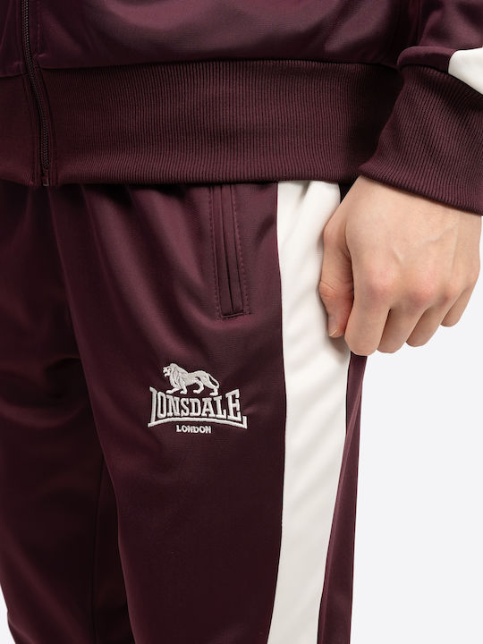 Pember Tracksuit Glossy with Elastic Burgundy