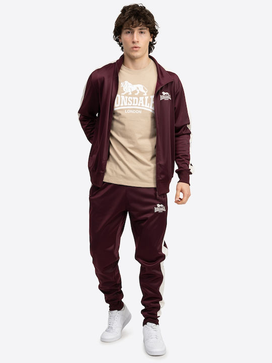 Pember Tracksuit Glossy with Elastic Burgundy
