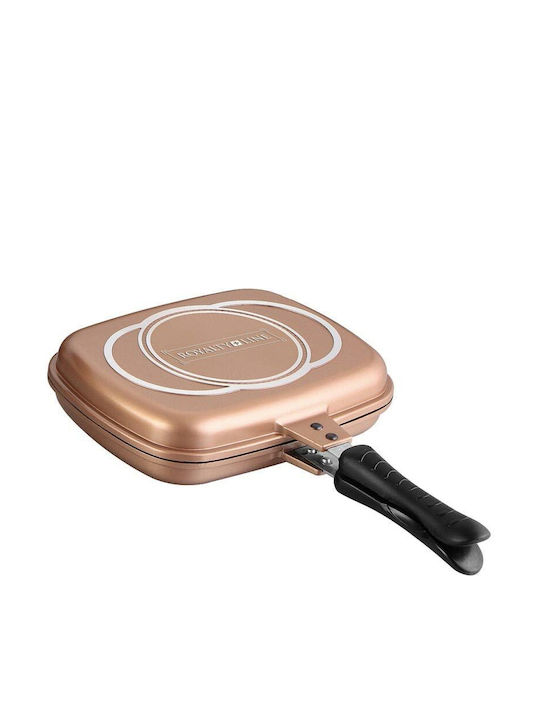 Royalty Line Double Pan made of Aluminum with Stone Coating Copper 34cm
