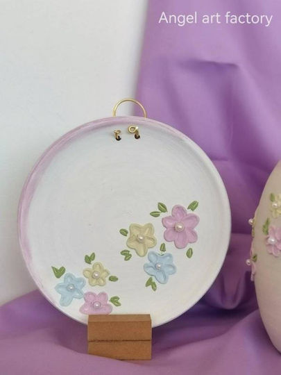 Ceramic Plate Rococo Romantic Flaur Bead