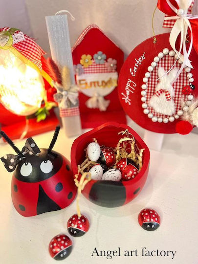 Opening Ceramic Ladybug Egg with Chocolate Ladybugs