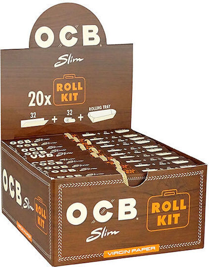 Ocb Foițe de Țigări Rulate Slim King Size cu Hârtie de țigări 32 foi 1buc