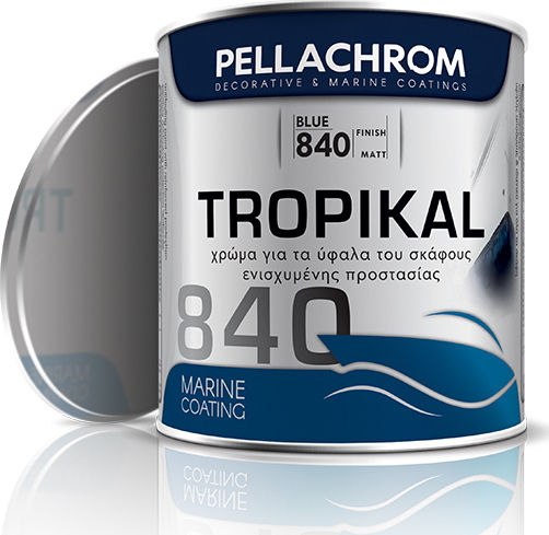 Pellachrom Tropikal 840 Marine Paint For Vessel 1lt Blue 840