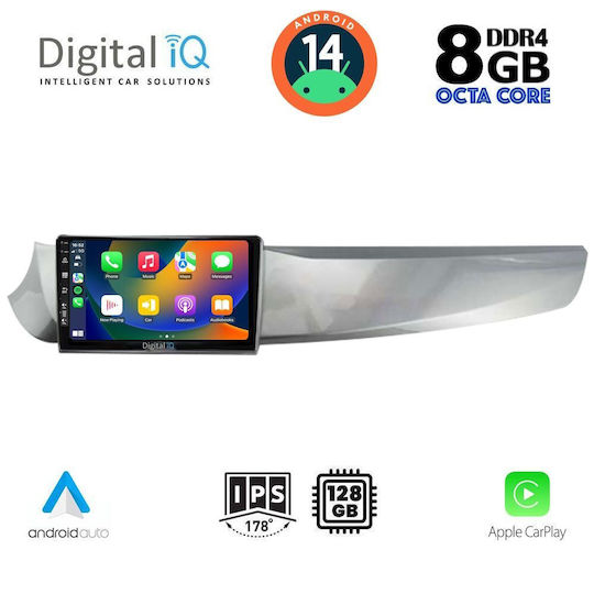 Digital IQ Auto-Audiosystem für Alfa Romeo Giulietta 2010-2014 (Bluetooth/USB/WiFi/GPS/Apple-Carplay/Android-Auto) mit Touchscreen 9"