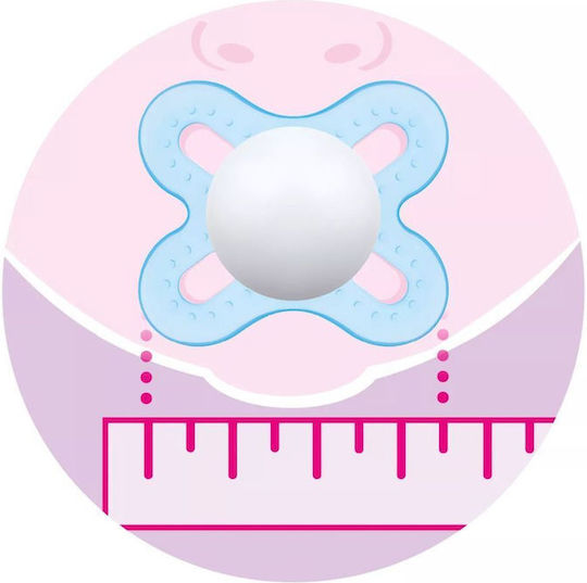 Mam Orthodontic Pacifiers Silicone Hedgehog - Fox - Blue-Beige for 0-2 months 2pcs