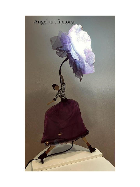 Dekorative Lampe Blume Lila