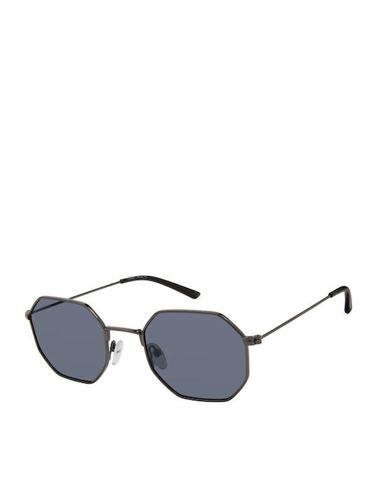Prive Revaux Men's Sunglasses with Black Metal Frame and Black Lens KJ1M9