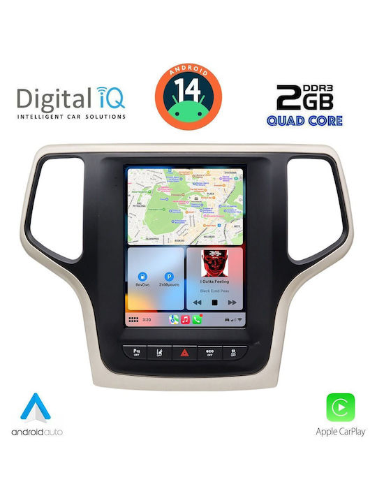 Digital IQ Car Audio System for Jeep Grand Cherokee 2014-2019 (Bluetooth/USB/AUX/WiFi/GPS/Apple-Carplay/Android-Auto) with Touch Screen 9.7"