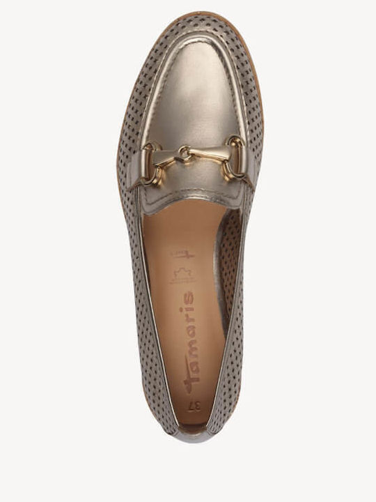 Leather Women's Loafers Bronze