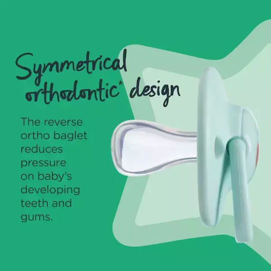 Tommee Tippee Anytime Soother Orthodontic Pacifiers Silicone Grey/Light Blue for 0-6 months 2pcs