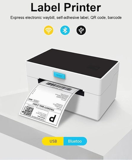 Φορητός Εκτυπωτής Ετικετών USB, Bluetooth