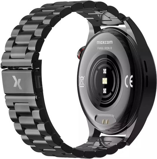 MaxCom Iron 54mm Smartwatch με SIM και Παλμογράφο (Γκρι)