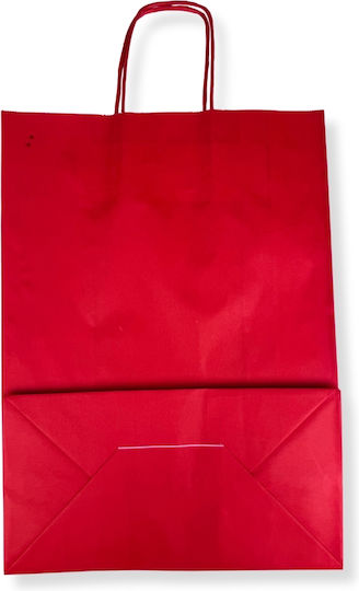 thessPACK Paper Bag for Gift Red 18x24x8cm.