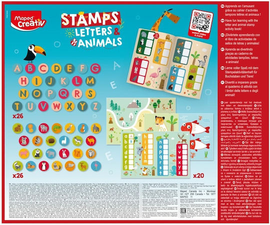 Maped Creative 52 печата букви животни Maped