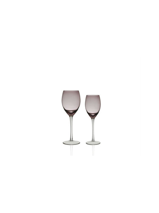 Cryspo Trio Irid Set of Glasses Water made of Glass in Purple Color Stemmed 360ml 52.012.53 6pcs