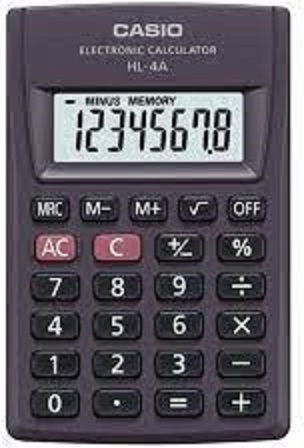 Casio Αριθμομηχανή Τσέπης 8 Ψηφίων σε Μαύρο Χρώμα