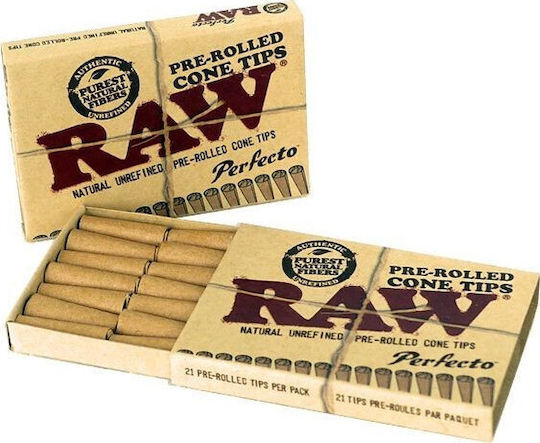 Raw Τζιβάνες Pre Rolled Cone Καφέ 21τμχ
