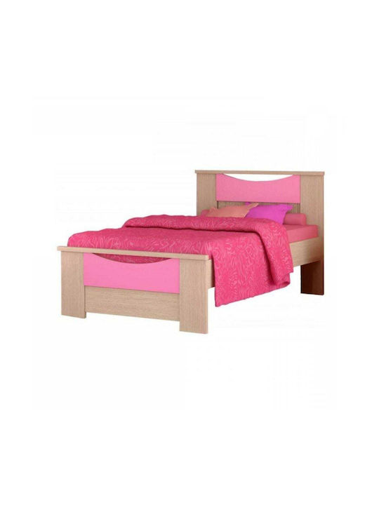 Lächeln Kinderbett Einzeln Rosa für Matratze 90x190cm