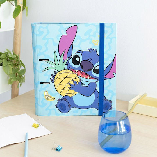 Disney Clipboard with 2 Rings for Paper A4 Blue Lilo & Stitch Tropical 1pcs