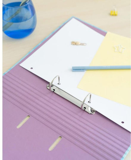 Disney Clipboard with 2 Rings for Paper A4 Blue Lilo & Stitch Tropical 1pcs