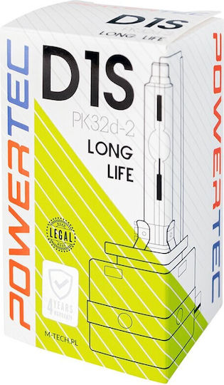 Powertec Λάμπα Αυτοκινήτου D1S / PK32d-2 Xenon 4300K Φυσικό Λευκό 85V 35W