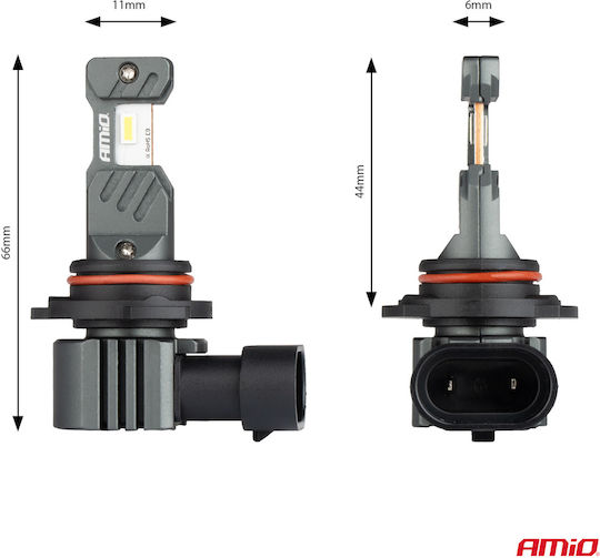 AMiO Lampen Auto Hybrid HB4-9006 Canbus LED 6000K Kaltes Weiß 12V 60W 2Stück