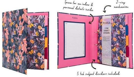 Pukka Clipboard with 2 Rings for Paper A4 Blue Κλασέρ 1pcs