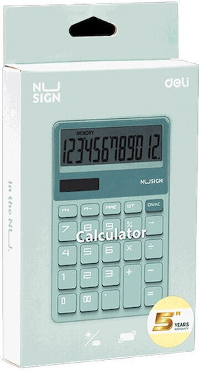 Deli Calculator in Green Color 1pcs