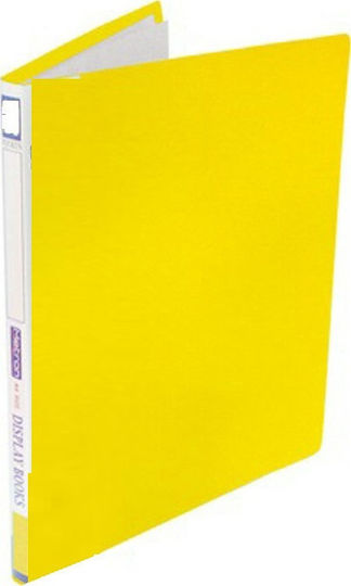 Salko Paper Clipboard Flexible with 30 plastic sleeves Slides for Paper A4 Yellow Neon 1pcs No.9553
