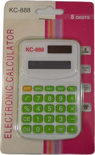 Justnote Calculator Pocket 8 Digits in Green Color 1pcs