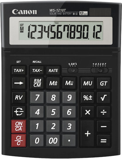 Canon Calculator Accounting 12 Digits in Black Color 1pcs