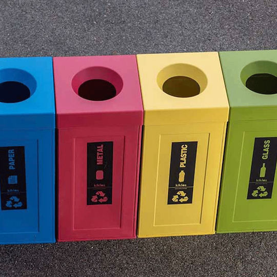 Viomes Cubo Recycling Recycling Plastic Waste Bin 70lt Red Red