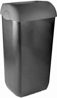 Delta Cleaning Plastic Waste Bin 23lt Wall mounted Black