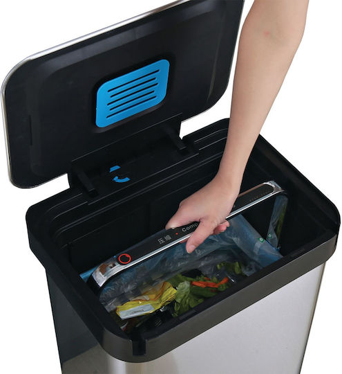 Delta Cleaning Metallic Waste Bin 25lt with Pedal Inox