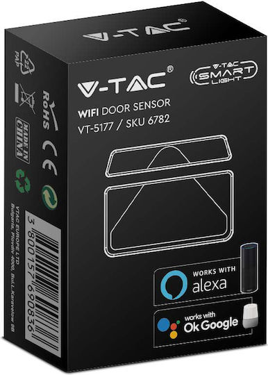 V-TAC Безжичен Сензор За Контакт Wi-Fi 50x72.5x16.5мм