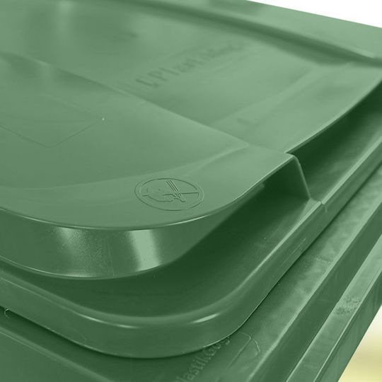 Green City International Plastic Coș de gunoi Deșeuri Coșuri de gunoi cu roți 360lt Gri