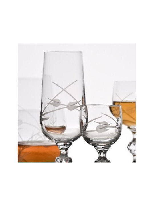 Crystalite Bohemia Set de pahare de sampanie din Cristal Cu picior 180ml 6buc