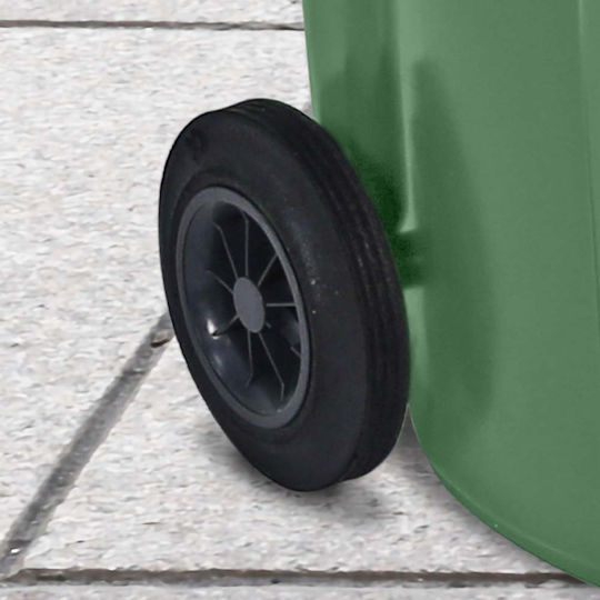 Green City International Πλαστικός Κάδος Απορριμμάτων Τροχήλατος 120lt Μπλε