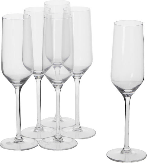 Alpina Appliances Set Gläser Champagner aus Glas Mit Stiel 220ml 6Stück Alpina Appliances Set Gläser Champagner aus Glas Mit Stiel 220ml 6Stück