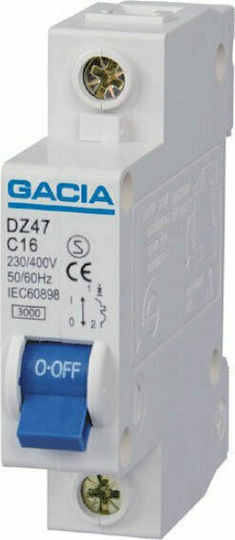 Gacia Automatic Circuit Breaker 10A Single-pole AC 500-42301
