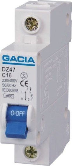 Gacia Αυτόματη Ασφάλεια 20A Μονοπολική AC 500-42303